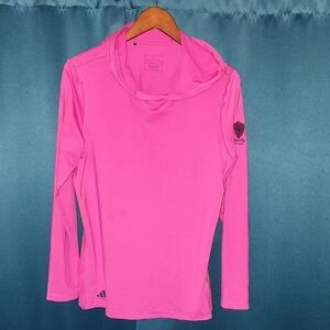 adidas Hot Pink Hooded Long-Sleeve Top